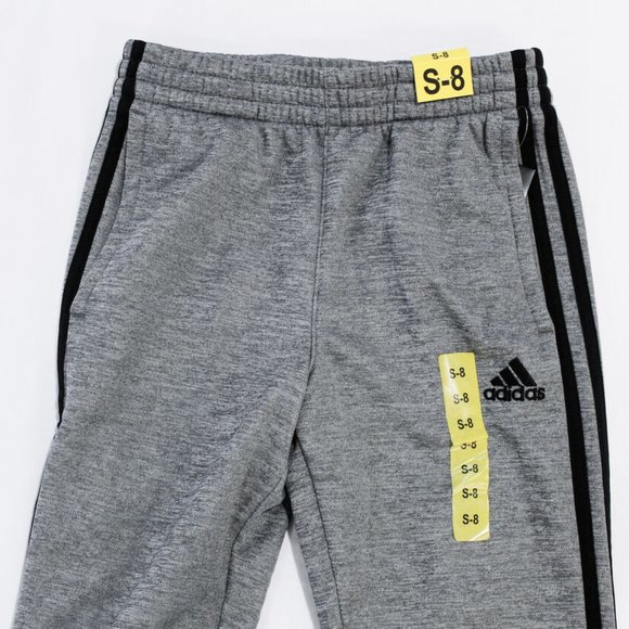 Adidas Kid's Unisex 3-Stripe Tapered Sweatpants Charcoal Grey Medium AK5829 - Picture 3 of 5